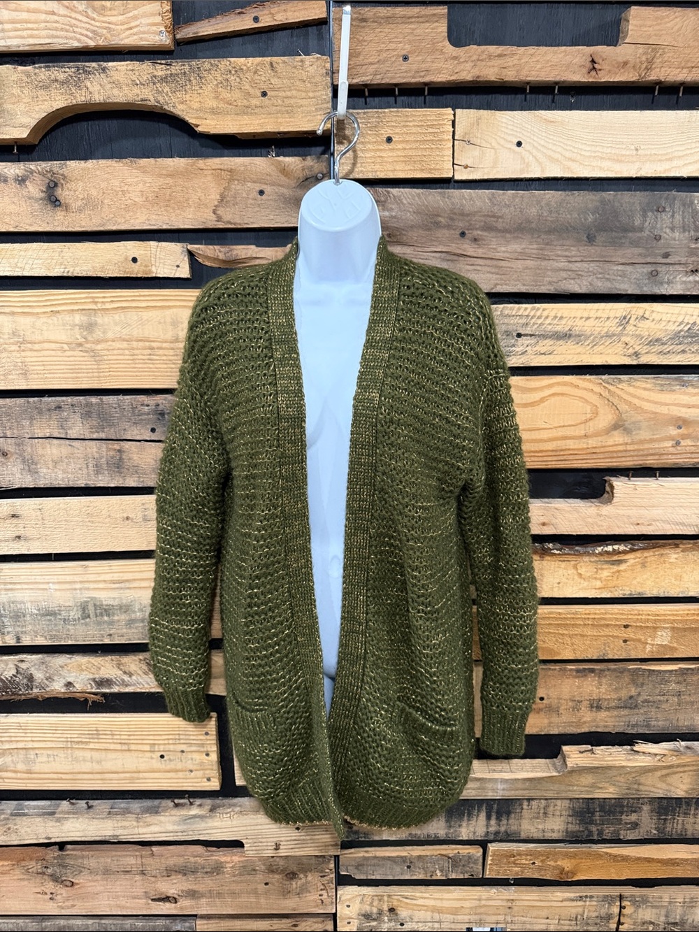 Scotch & Soda Maison Scotch Mohair Blend Open Front Long Cardigan Sweater Small